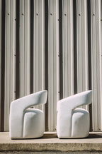 MODLOFT Albany Dining Chairs in Nomad Snow Fabric (Set of 2)