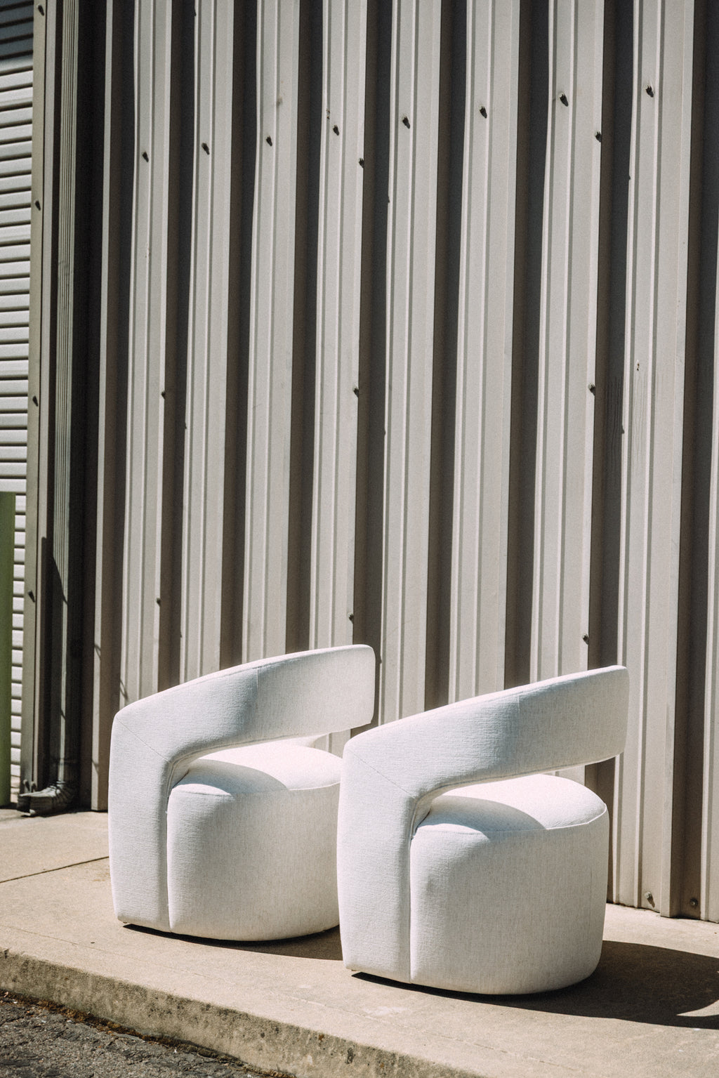 MODLOFT Albany Dining Chairs in Nomad Snow Fabric (Set of 2)