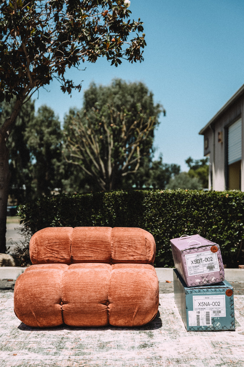 Rove Lab Marshbello Copper Tan 3PC Loveseat Sofa Set