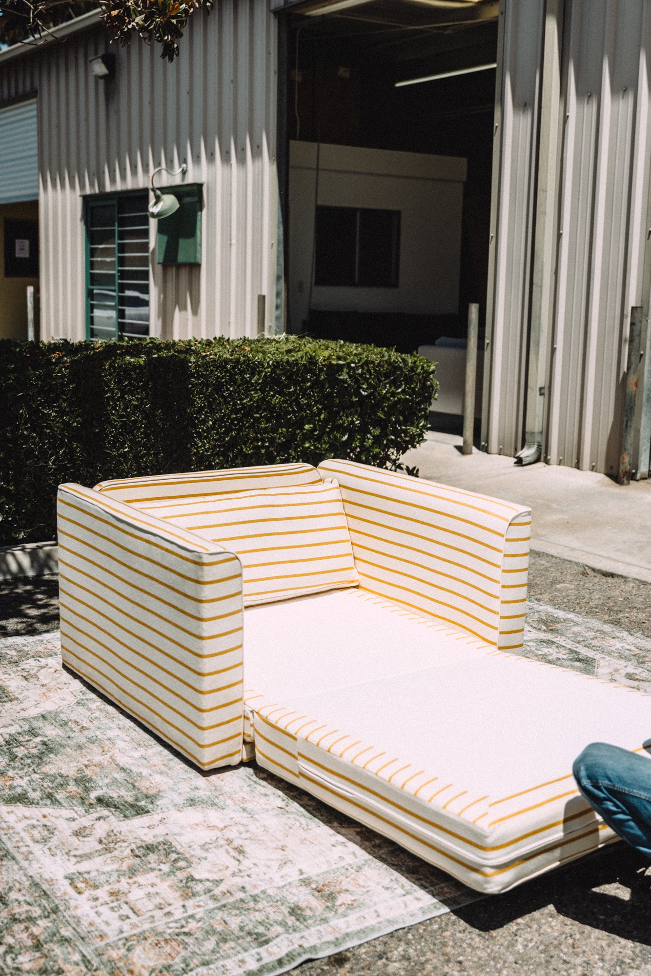 SABAI The Eclipse Sleeper Chair Yellow Clay