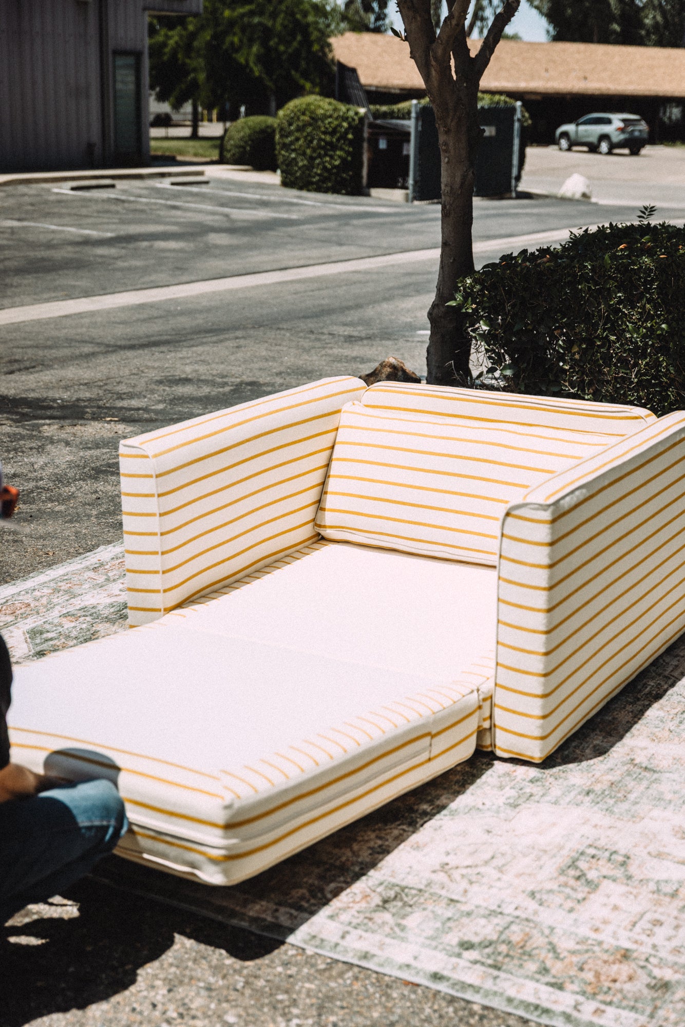 SABAI The Eclipse Sleeper Chair Yellow Clay