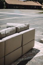 Albany Park Kova Box Cushion Corner Sectional Clay