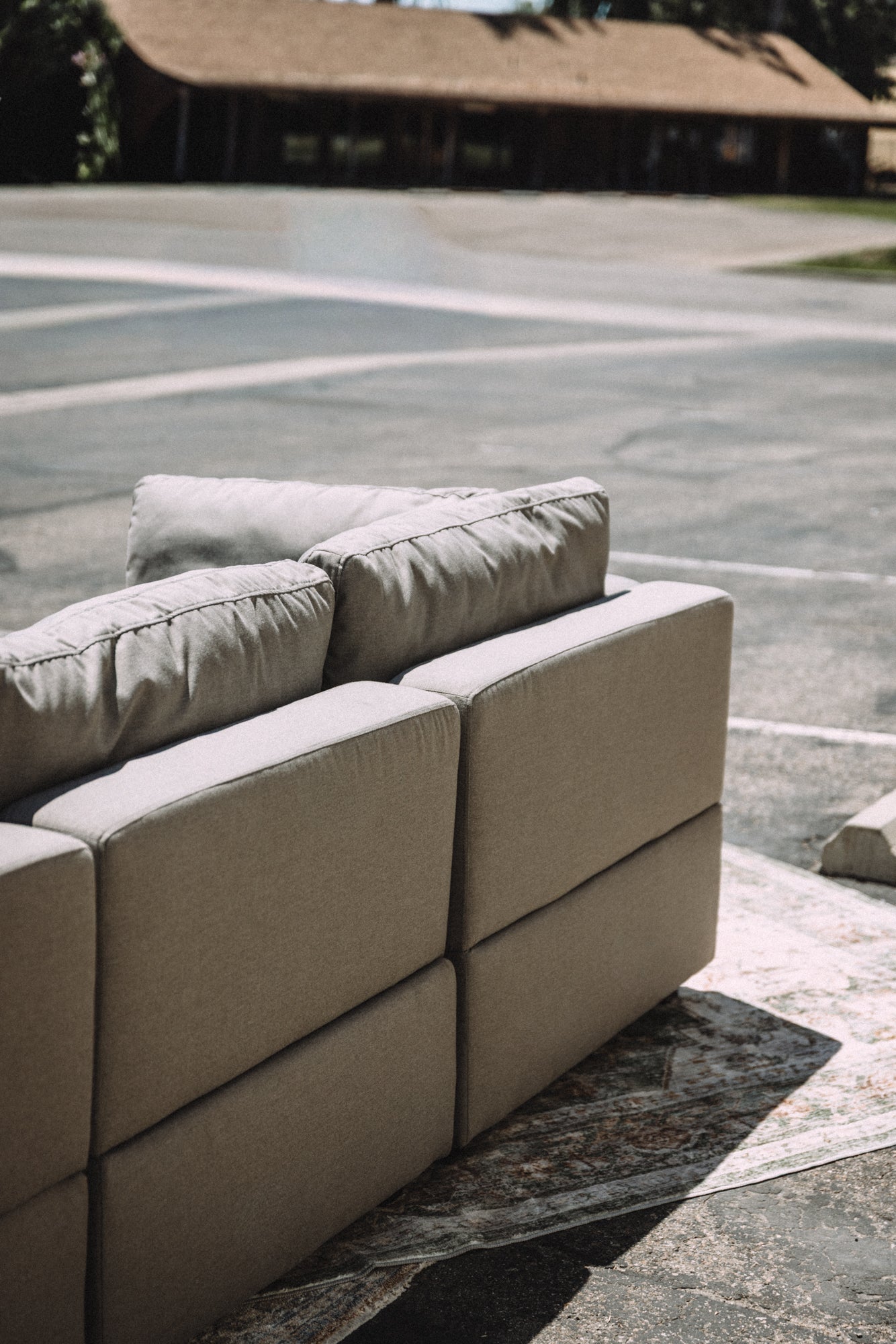 Albany Park Kova Box Cushion Corner Sectional Clay