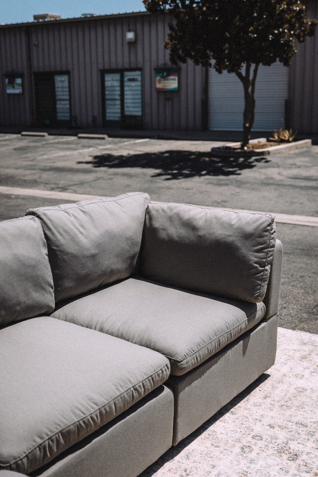 Albany Park Kova Box Cushion Corner Sectional Clay