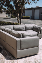 Albany Park Kova Box Cushion Corner Sectional Clay