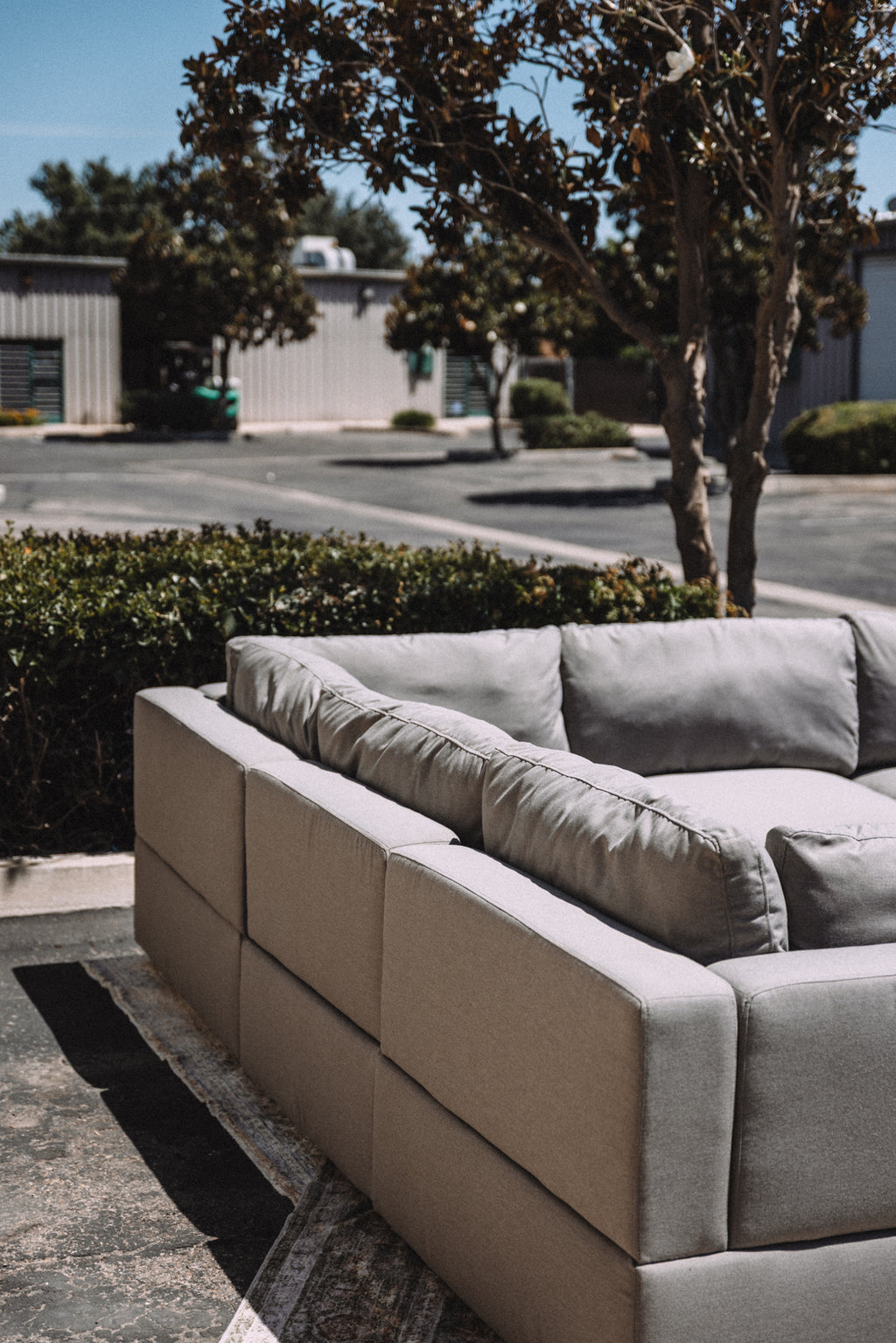 Albany Park Kova Box Cushion Corner Sectional Clay