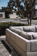 Albany Park Kova Box Cushion Corner Sectional Clay