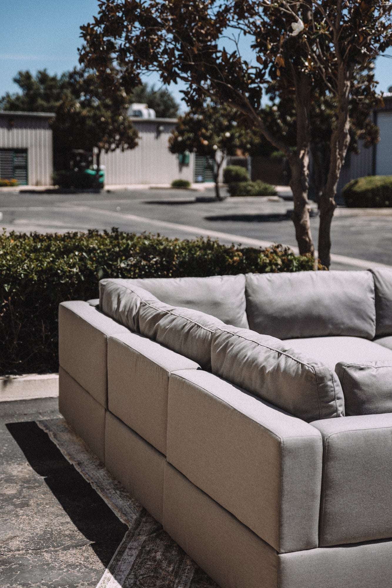 Albany Park Kova Box Cushion Corner Sectional Clay