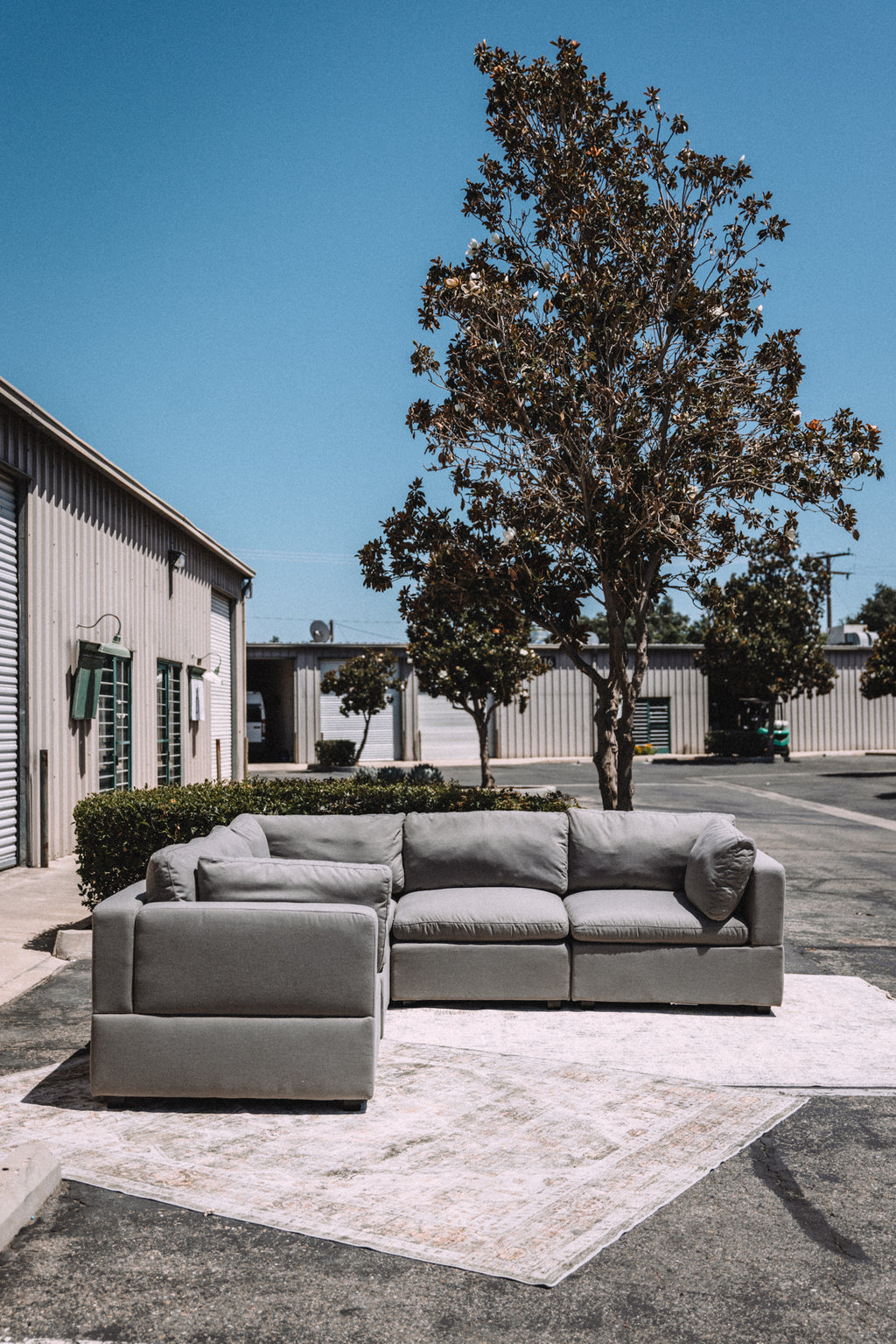 Albany Park Kova Box Cushion Corner Sectional Clay