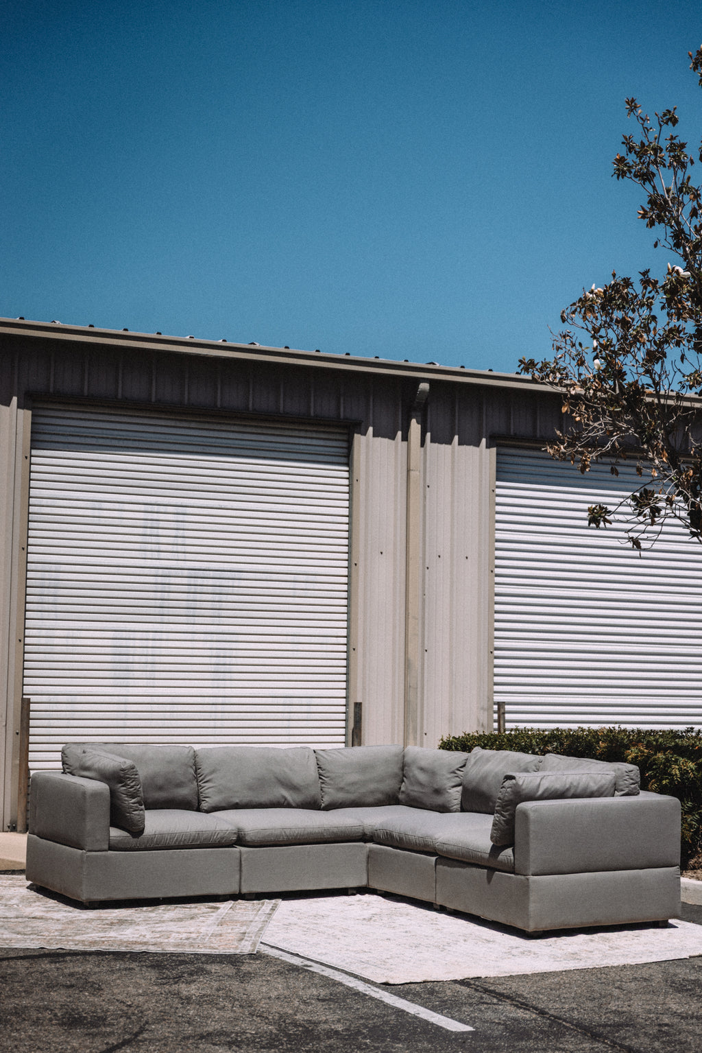 Albany Park Kova Box Cushion Corner Sectional Clay