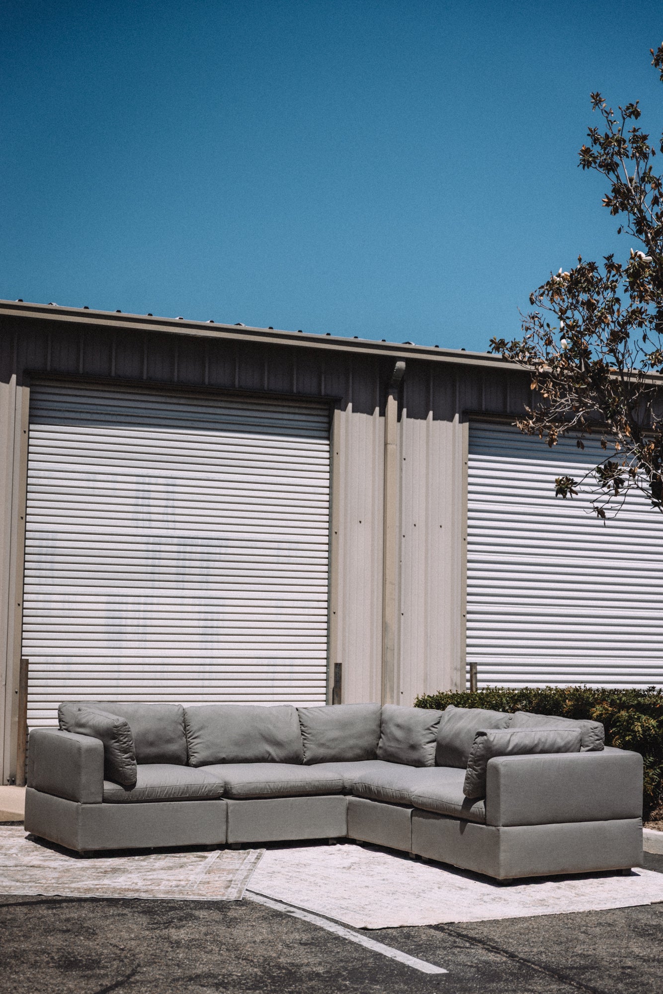 Albany Park Kova Box Cushion Corner Sectional Clay