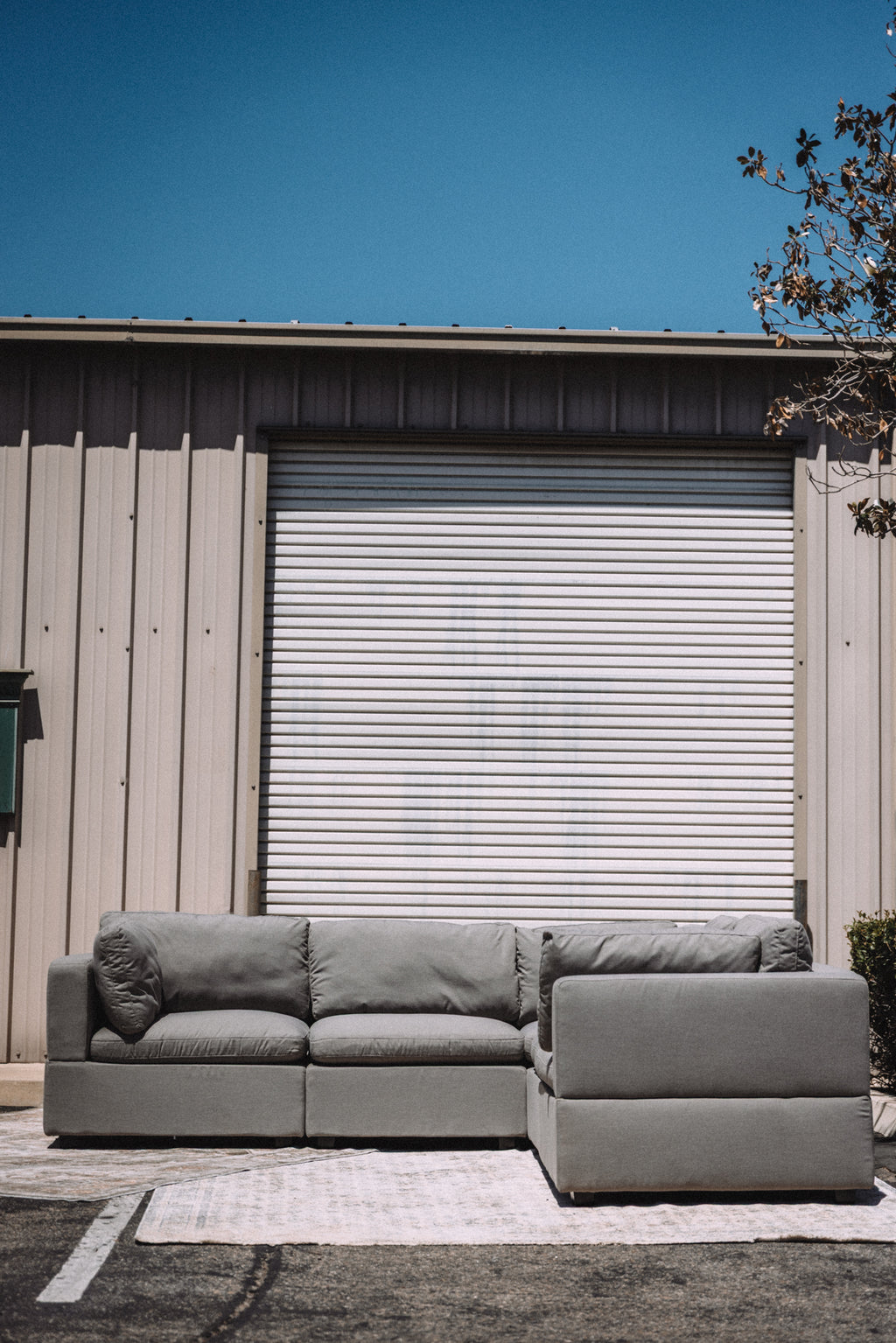 Albany Park Kova Box Cushion Corner Sectional Clay