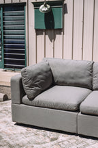 Albany Park Kova Box Cushion Corner Sectional Clay