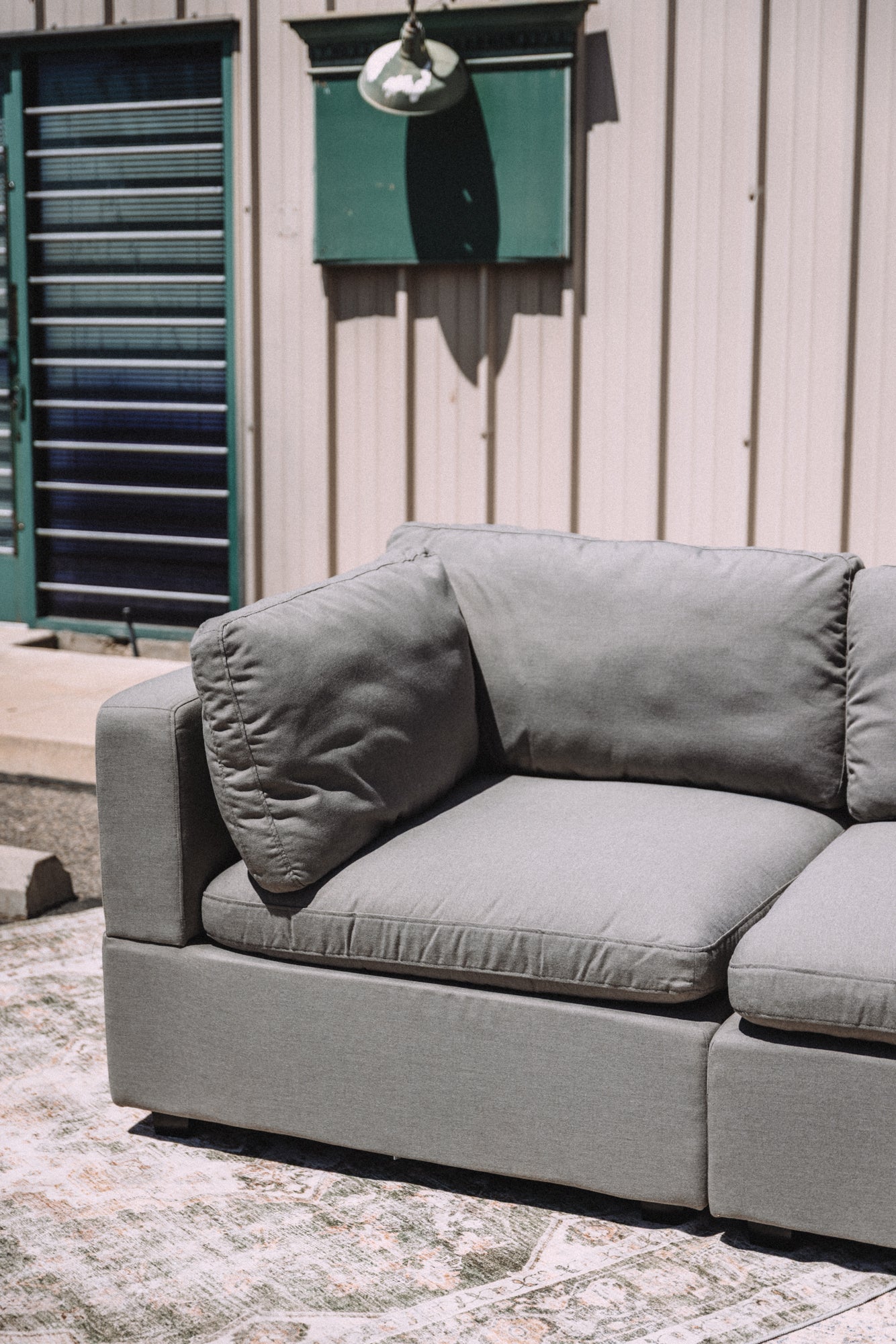 Albany Park Kova Box Cushion Corner Sectional Clay