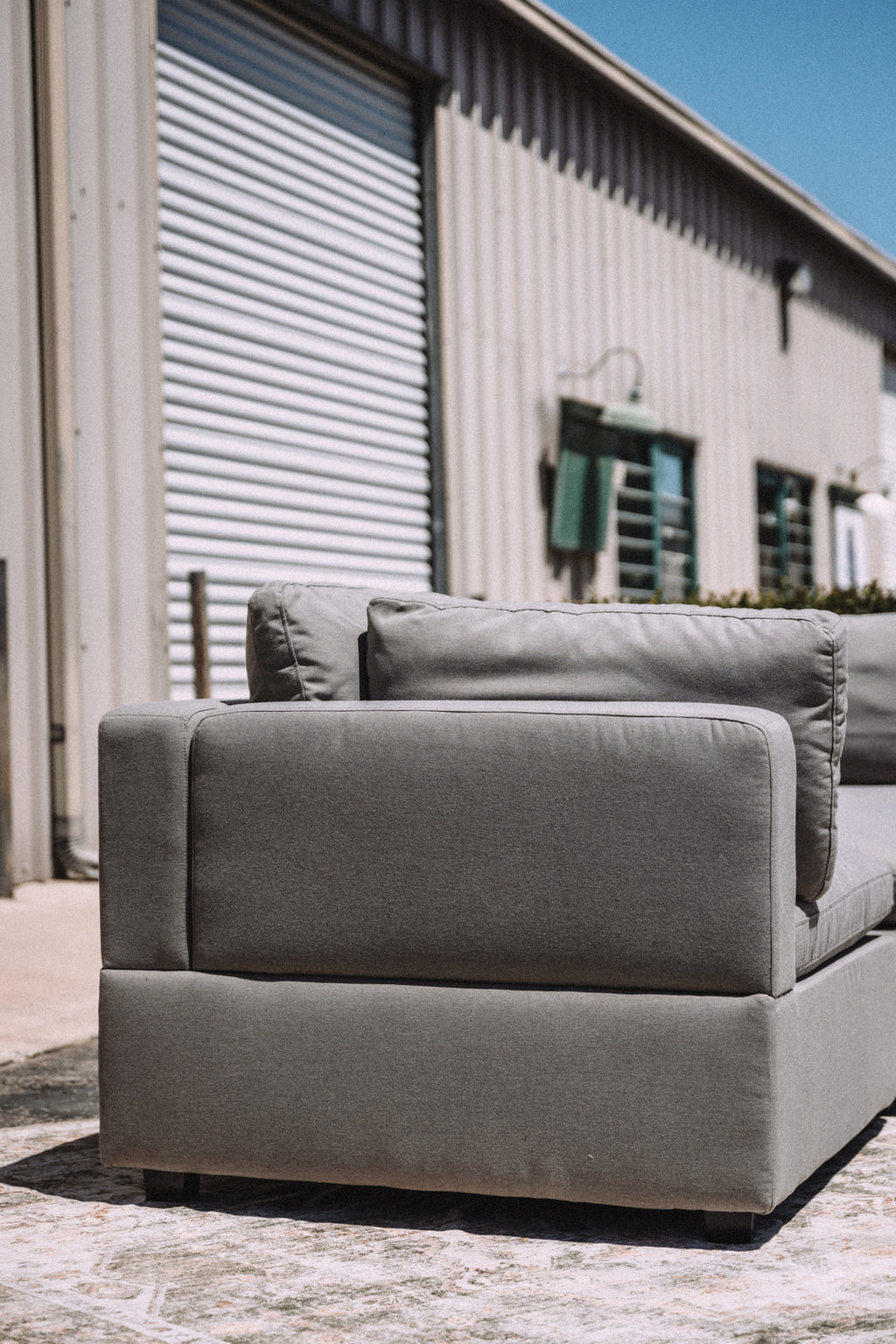 Albany Park Kova Box Cushion Corner Sectional Clay