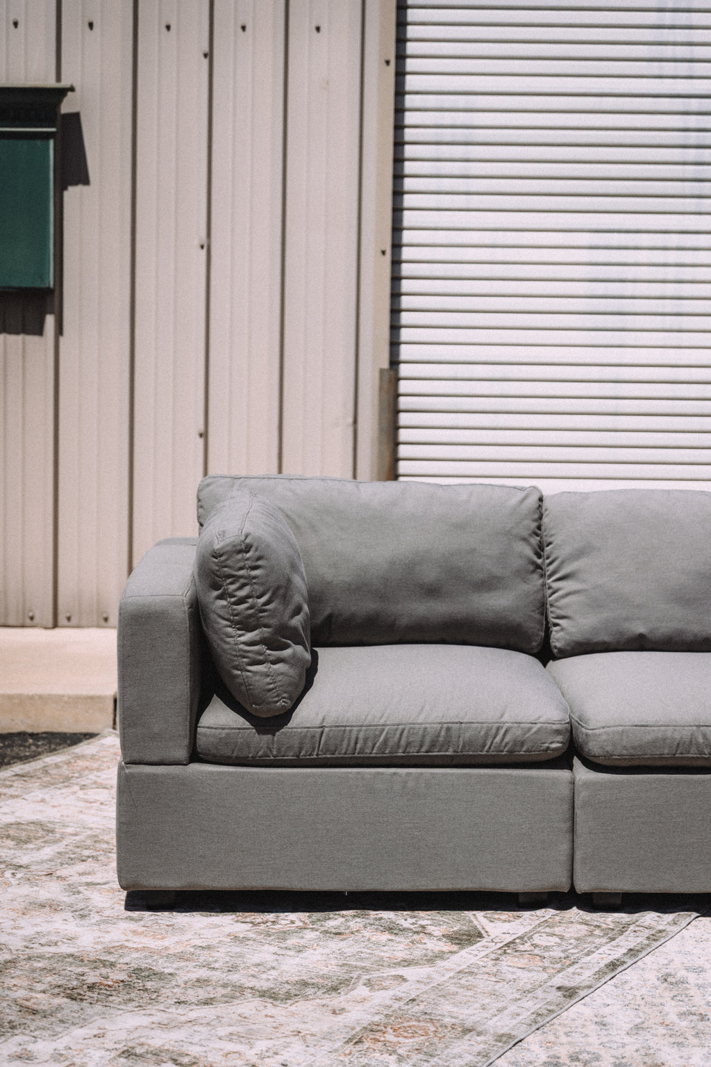 Albany Park Kova Box Cushion Corner Sectional Clay