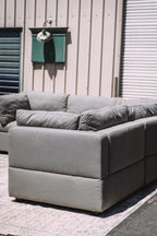 Albany Park Kova Box Cushion Corner Sectional Clay