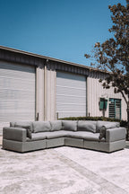 Albany Park Kova Box Cushion Corner Sectional Clay