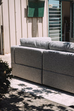 Albany Park Kova Box Cushion Sofa 122" Smoke Performance Bouclé