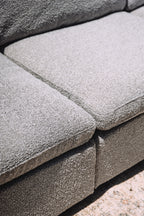 Albany Park Kova Box Cushion Sofa 122" Smoke Performance Bouclé