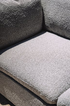 Albany Park Kova Box Cushion Sofa 122" Smoke Performance Bouclé