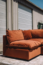 Albany Park Kova Pillow Cushion L-Shape Rust Performance Velvet