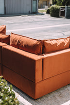 Albany Park Kova Pillow Cushion L-Shape Rust Performance Velvet