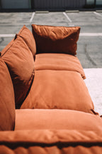 Albany Park Kova Pillow Cushion L-Shape Rust Performance Velvet