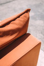 Albany Park Kova Pillow Cushion L-Shape Rust Performance Velvet