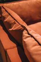 Albany Park Kova Pillow Cushion L-Shape Rust Performance Velvet