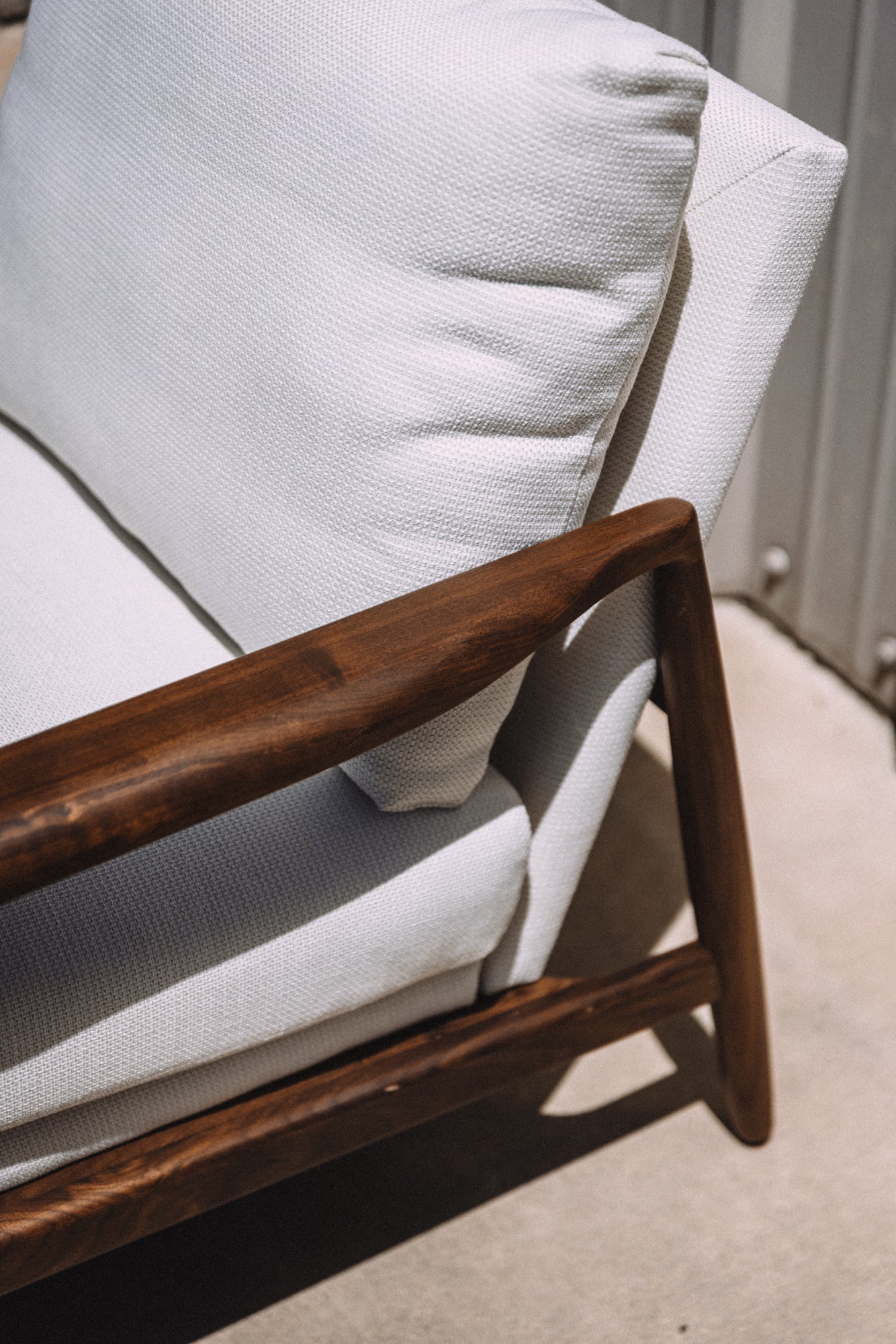 Article Bavel 28.5" Lounge Chair - Walnut and Field Ivory