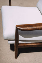 Article Bavel 28.5" Lounge Chair - Walnut and Field Ivory