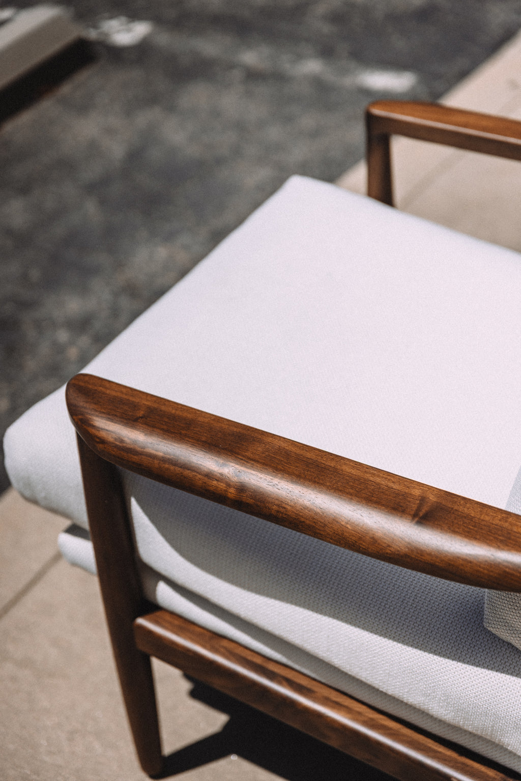 Article Bavel 28.5" Lounge Chair - Walnut and Field Ivory