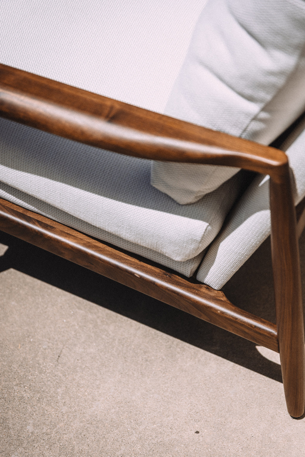 Article Bavel 28.5" Lounge Chair - Walnut and Field Ivory