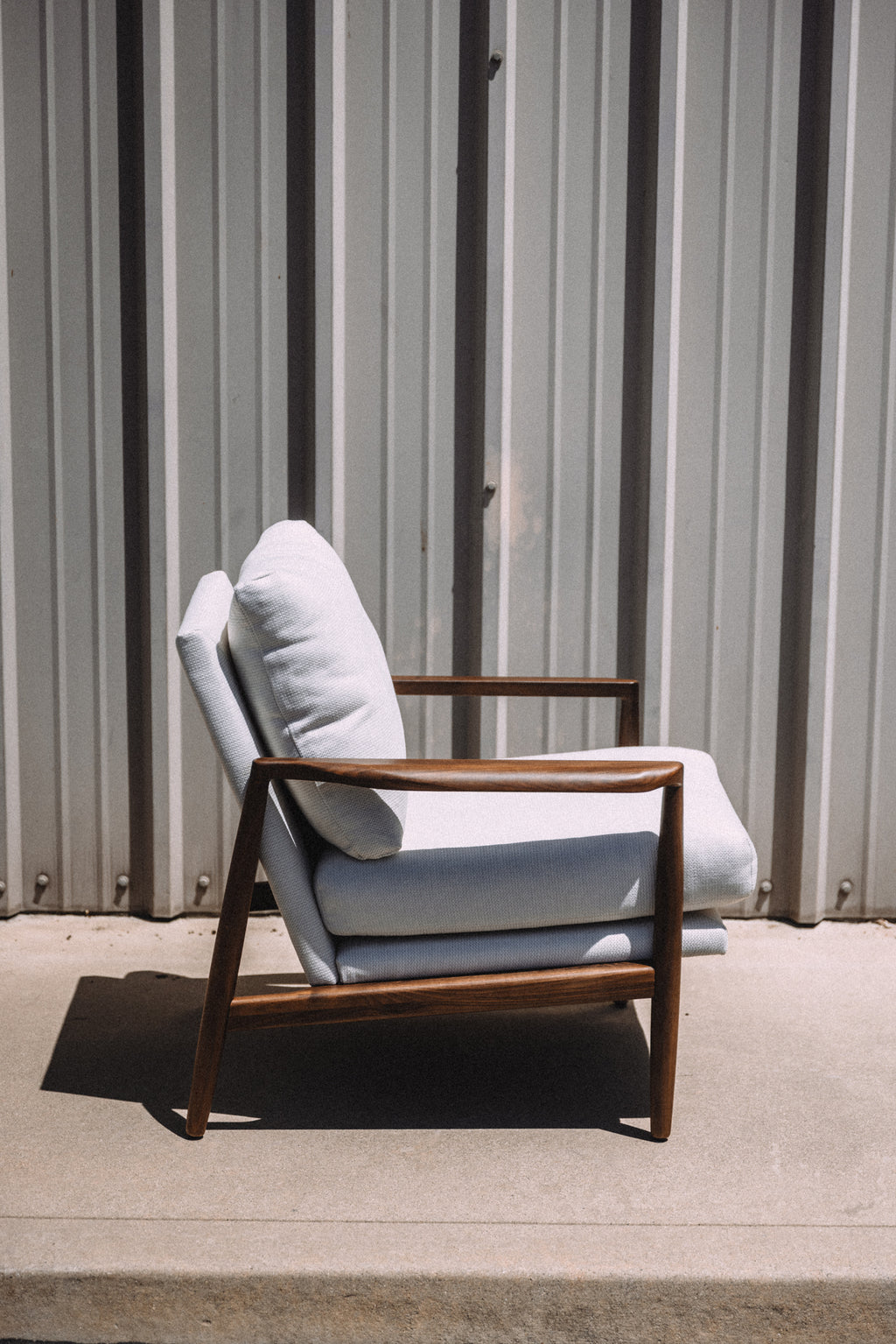 Article Bavel 28.5" Lounge Chair - Walnut and Field Ivory