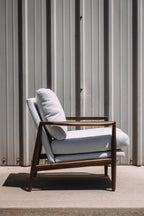 Article Bavel 28.5" Lounge Chair - Walnut and Field Ivory