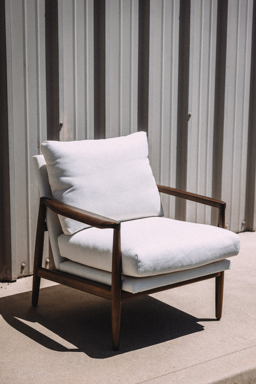 Article Bavel 28.5" Lounge Chair - Walnut and Field Ivory