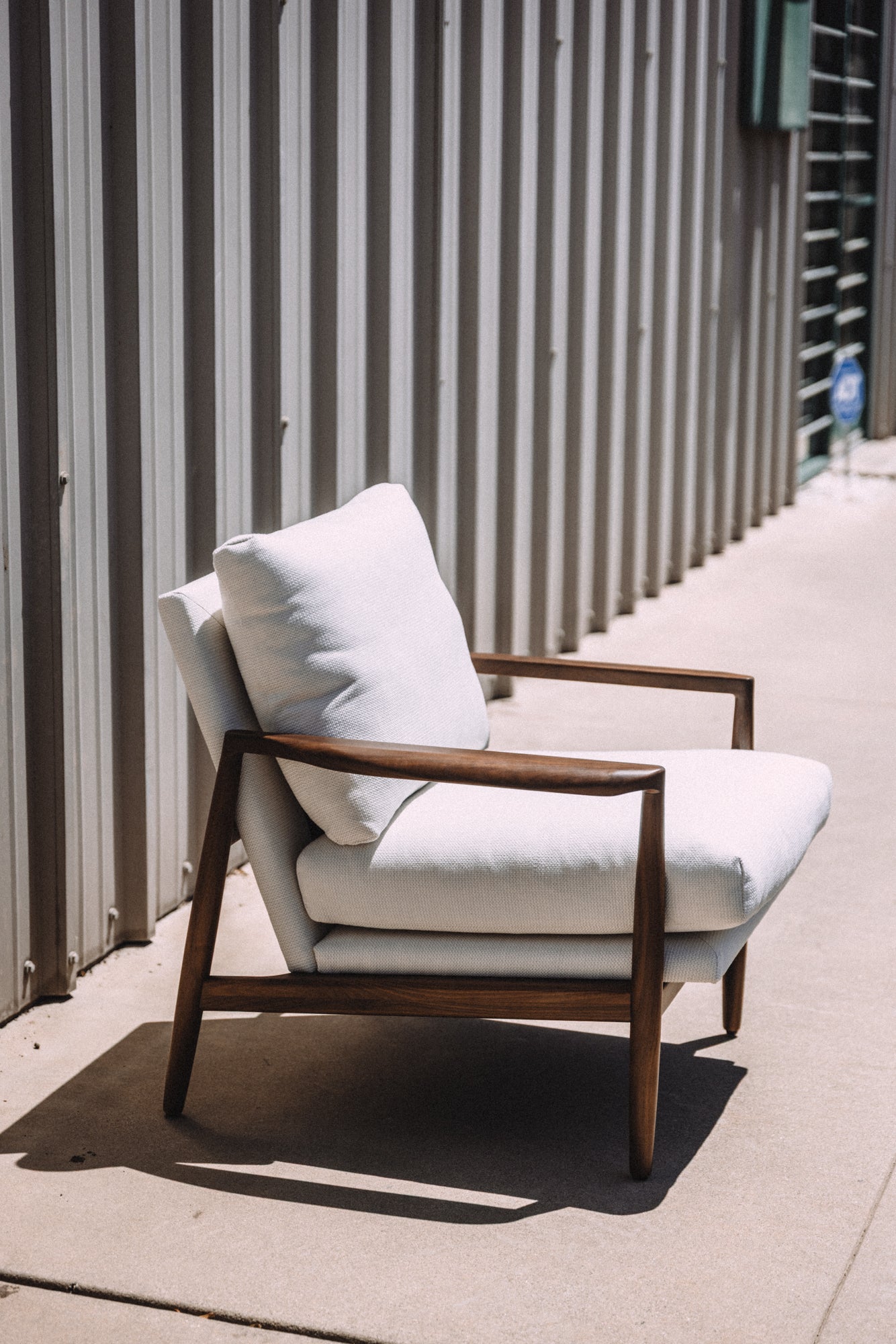 Article Bavel 28.5" Lounge Chair - Walnut and Field Ivory