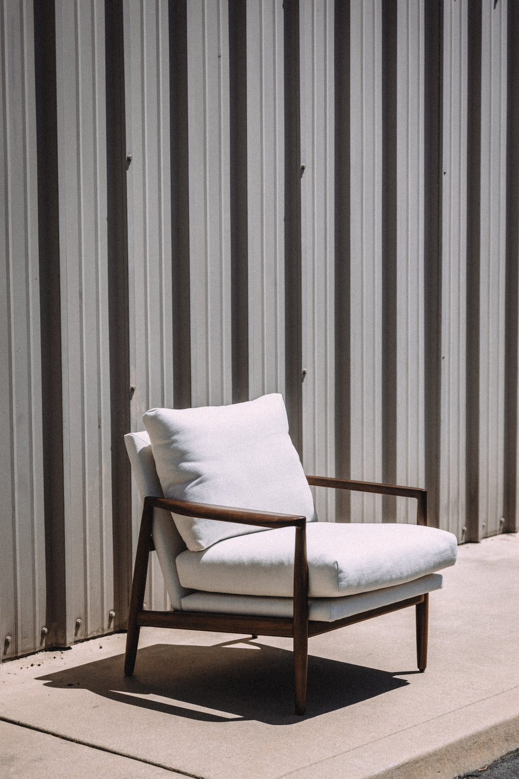 Article Bavel 28.5" Lounge Chair - Walnut and Field Ivory