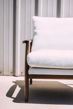 Article Bavel 28.5" Lounge Chair - Walnut and Field Ivory