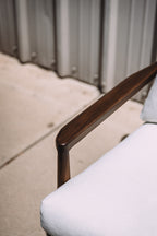 Article Bavel 28.5" Lounge Chair - Walnut and Field Ivory