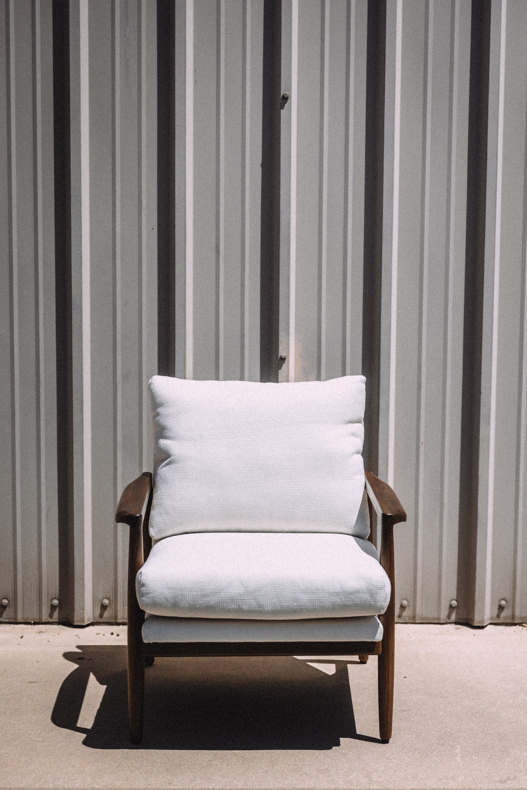 Article Bavel 28.5" Lounge Chair - Walnut and Field Ivory