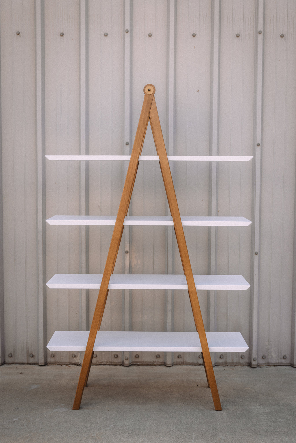 Article Caliper 47" Shelving Unit - White/Walnut