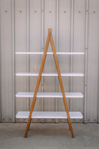 Article Caliper 47" Shelving Unit - White/Walnut