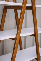 Article Caliper 47" Shelving Unit - White/Walnut
