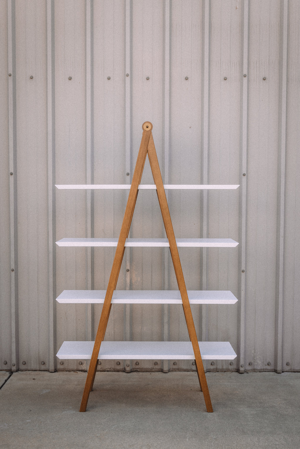 Article Caliper 47" Shelving Unit - White/Walnut