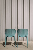 Article Dot Outdoor Stackable Dining Chair - Surf Blue (Set of 4)