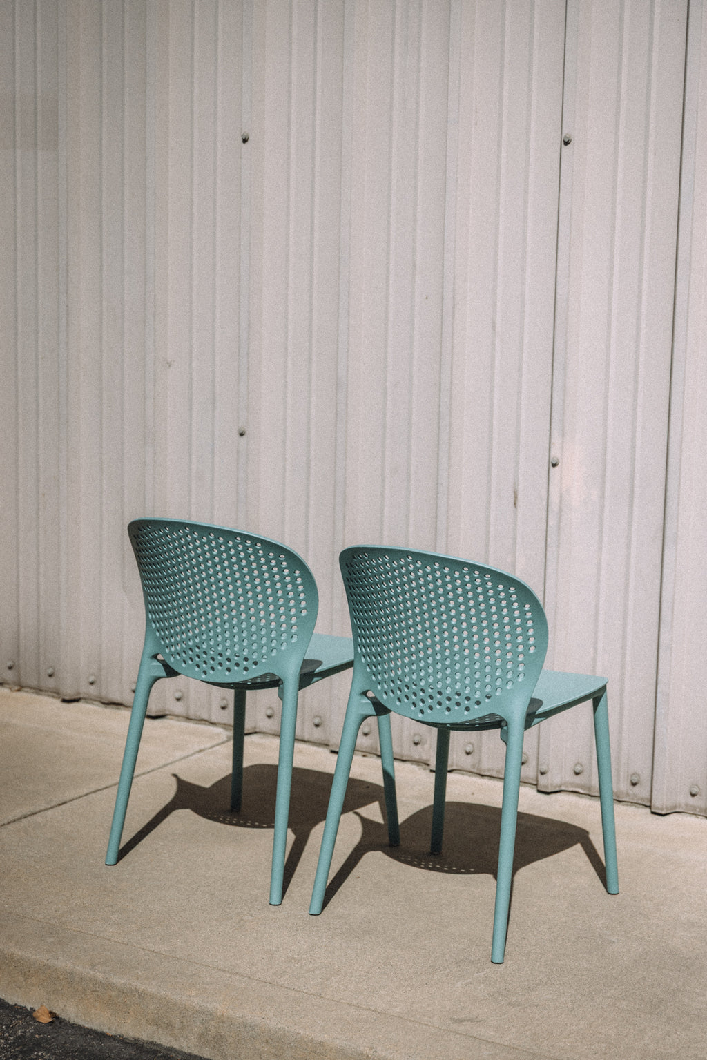 Article Dot Outdoor Stackable Dining Chair - Surf Blue (Set of 4)