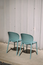 Article Dot Outdoor Stackable Dining Chair - Surf Blue (Set of 4)