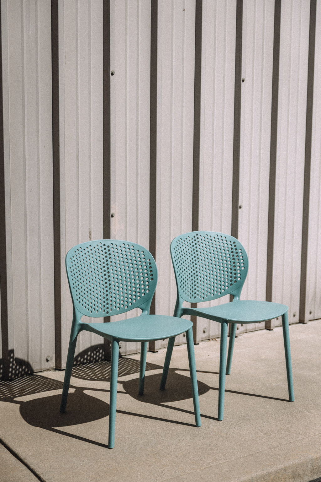 Article Dot Outdoor Stackable Dining Chair - Surf Blue (Set of 4)